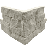 Bedrosians Limestone 8"X18" Tumbled Ledger Corner Light Beige
