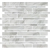 American Olean Refluence 12" X 12" Translucent Glass Mosaic White Cap