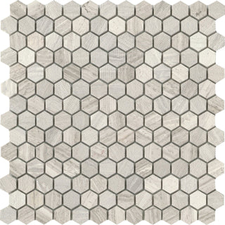 Emser Metro 12"x12" Hexagon Mix Mosaic 1" Cream