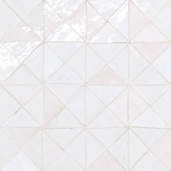 Bedrosians Zagora 12" X 12" Triangle Mosaic Neige Blanc
