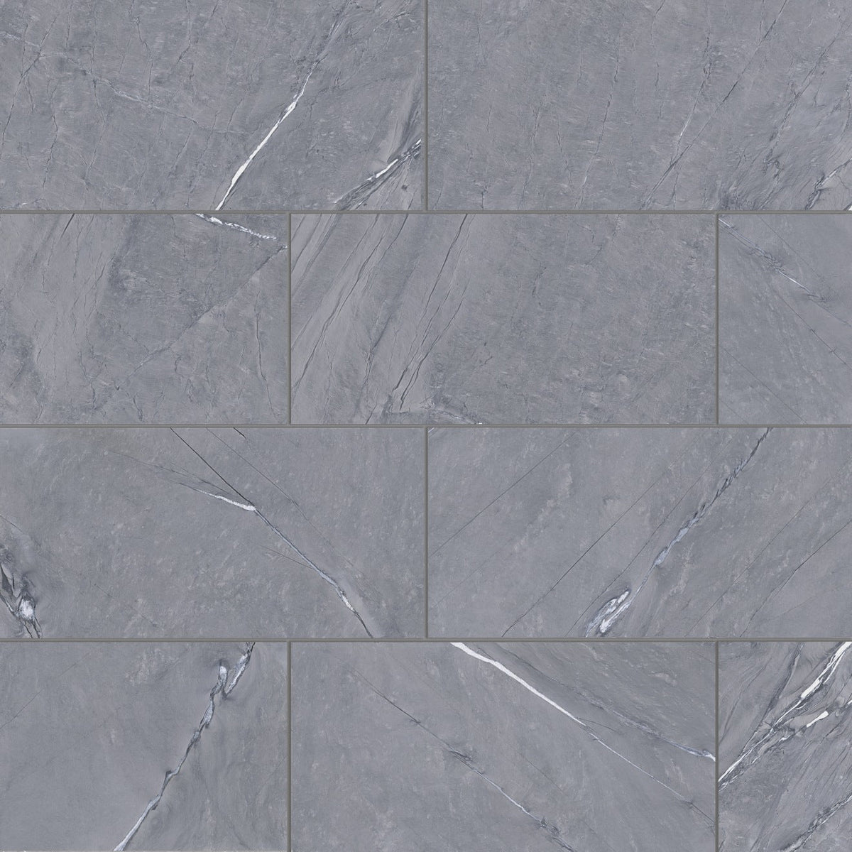 Bedrosians Prati 12" X 24" Honed Breccia Grey