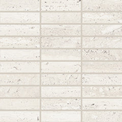 Bedrosians Sensi Roma 12" X 12" Straight Mosaic 1" x 4" White