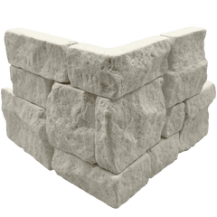 Bedrosians Limestone 8"X18" Tumbled Ledger Corner Light Beige