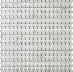 Emser Bianco 12"x12" Off-set Mosaic 0.5"x1" Marble Bianco Giaio