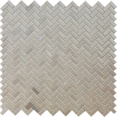 American Olean Novelty 12.5" X 12.5" Herringbone 3D Effect Fusion Glass Mosaic Quartz