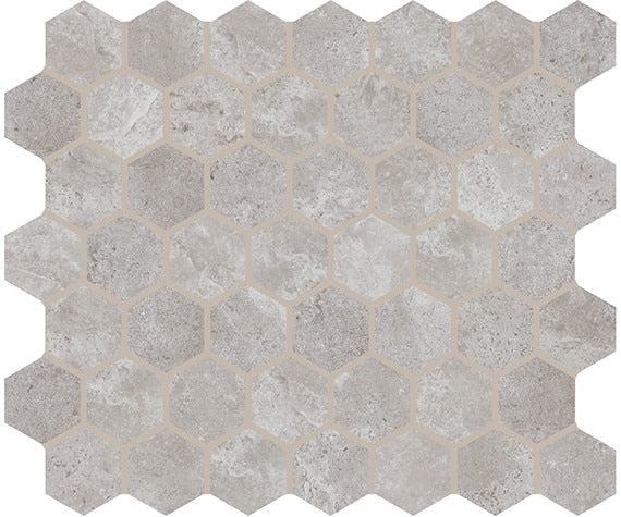 American Olean Rochester 11.38" X 10.25" Hexagon Mosaic Gray