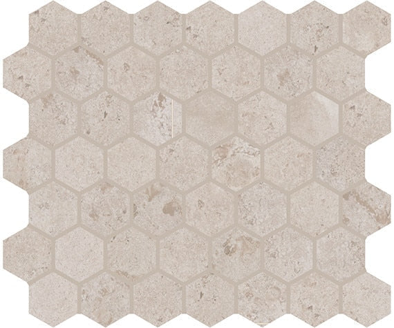 American Olean Rochester 11.38" X 10.25" Hexagon Mosaic Beige