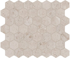 American Olean Rochester 11.38" X 10.25" Hexagon Mosaic Beige