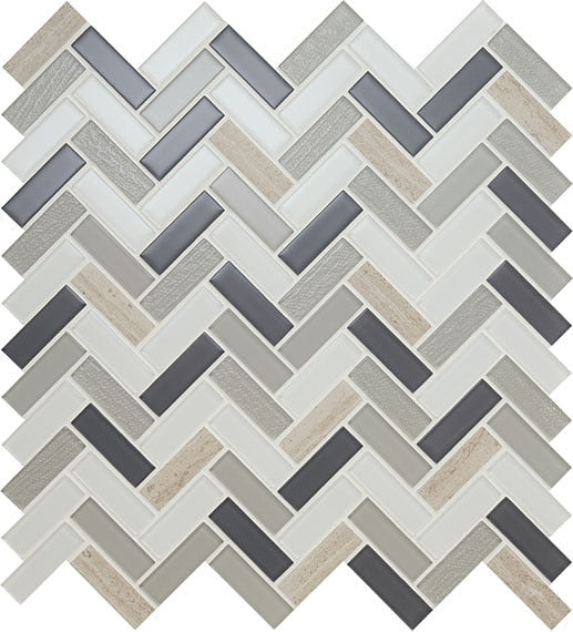 American Olean Serentina 12" X 12" Herringbone Tranquility