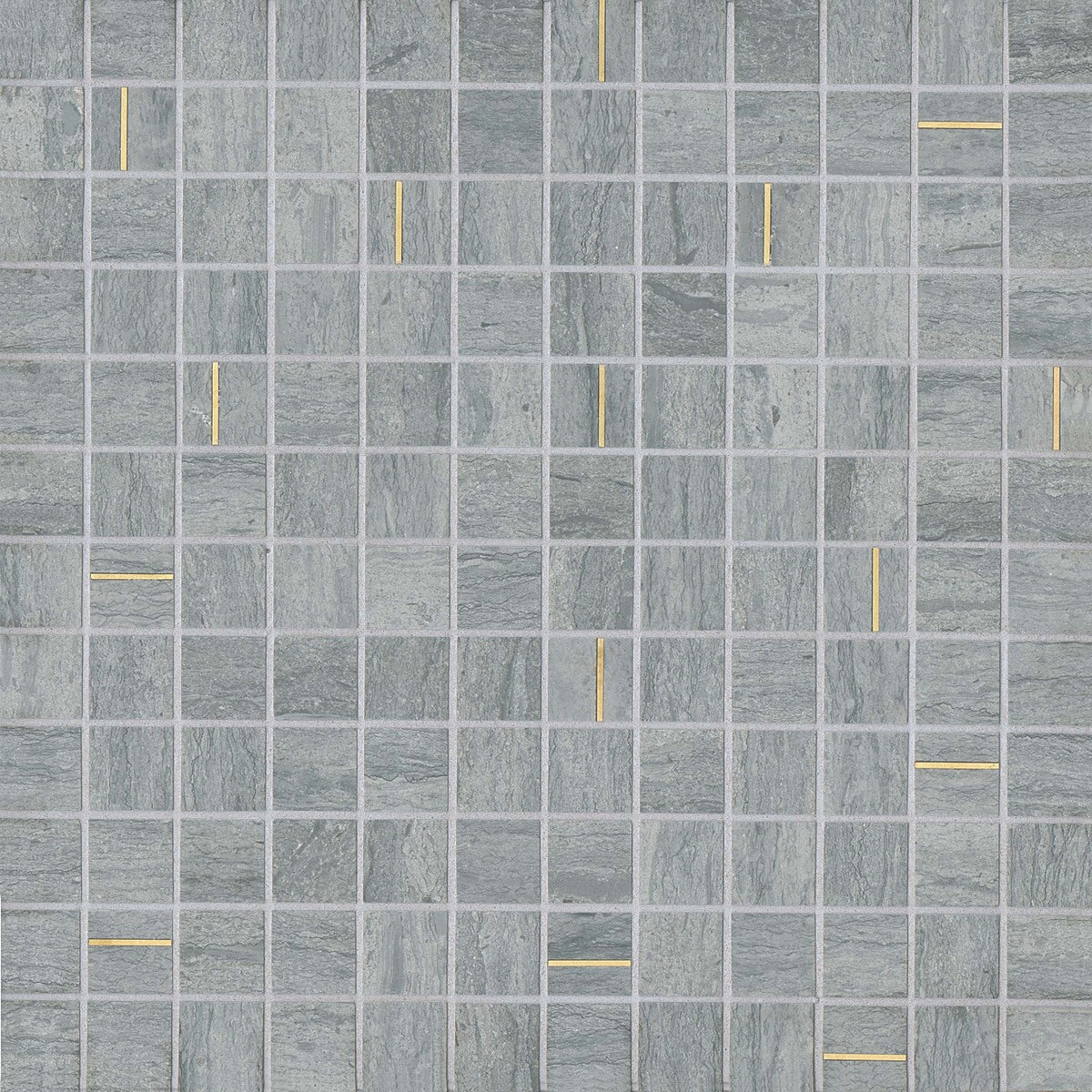 Bedrosians Ferrara 1" x 1" Mosaic Tile with Brass Argento