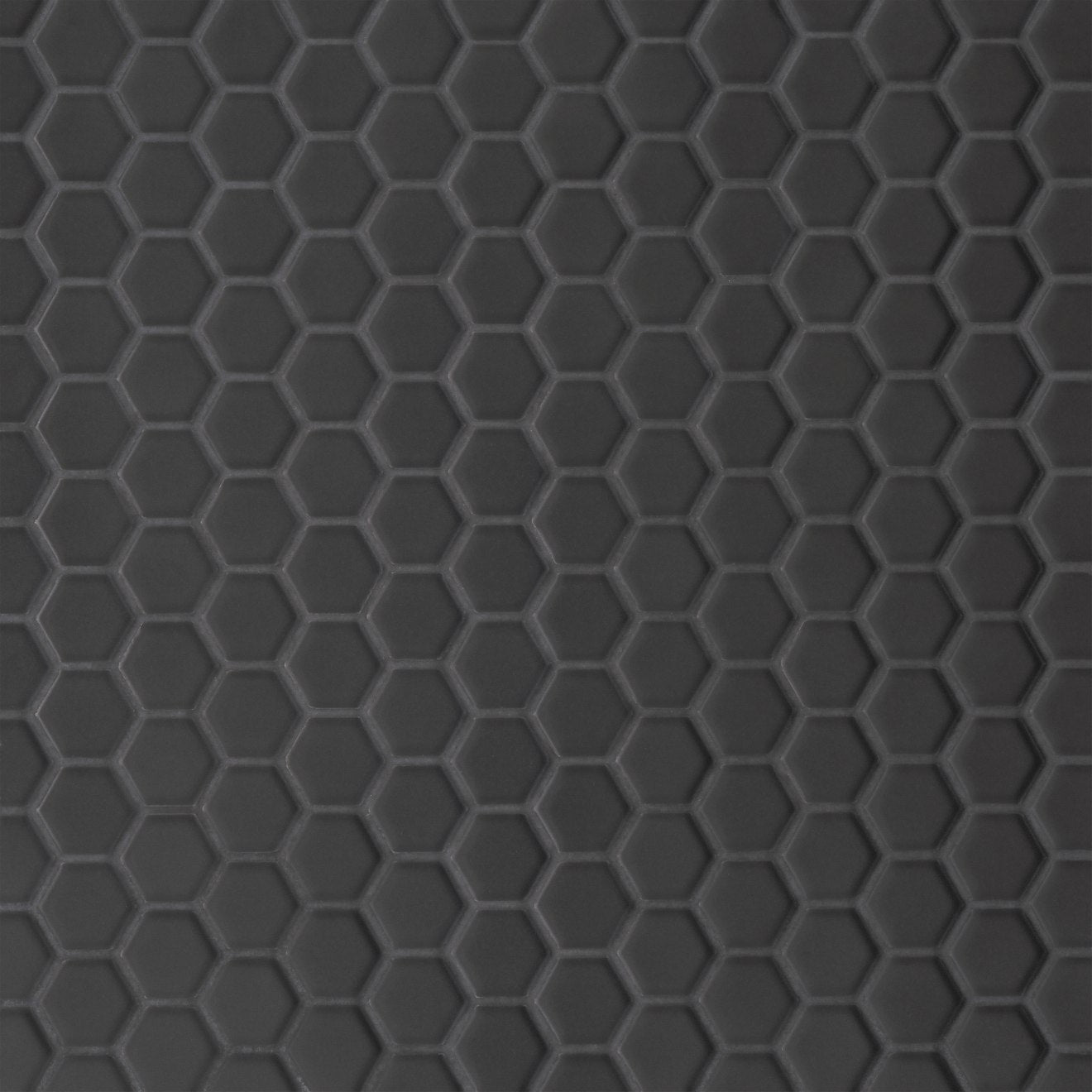 Bedrosians Le Cafe 1" x 1" Hexagon Mosaic Matte Black