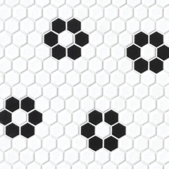 Bedrosians Le Cafe 1" x 1" Deco Design Mosaic  Deco Design 2