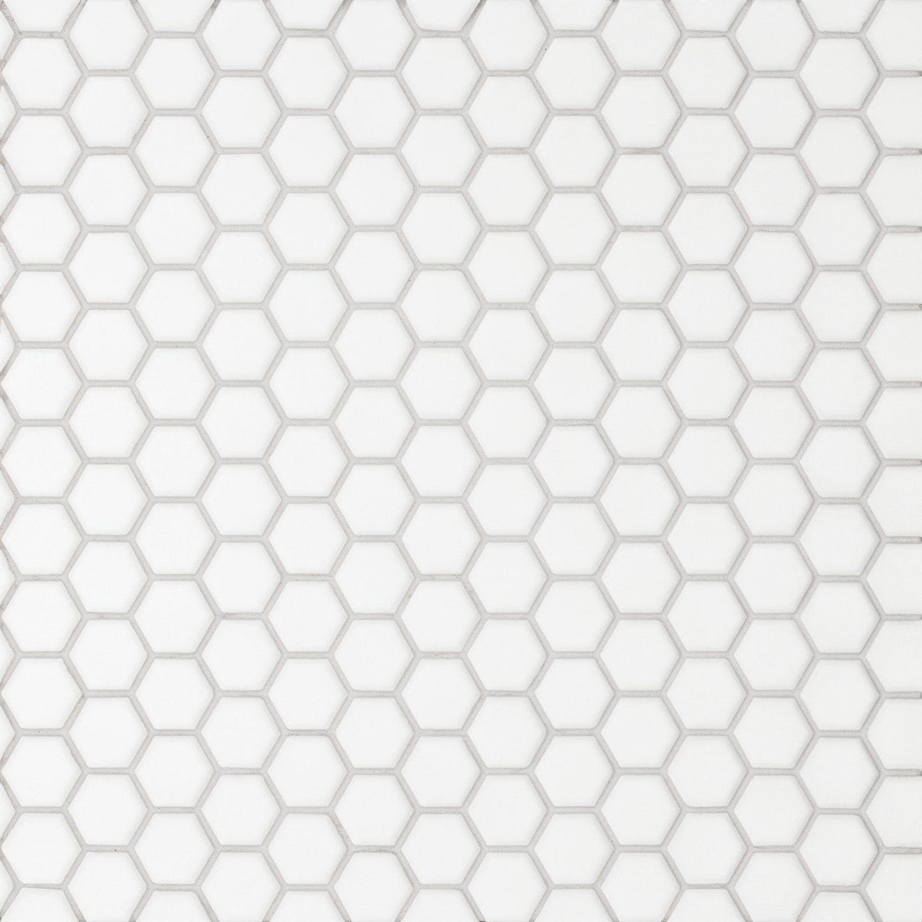 Bedrosians Le Cafe 1" x 1" Hexagon Mosaic Matte White