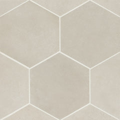 Badrosians Makoto 10" x 11.5" Hexagon Matte Kumo Grey