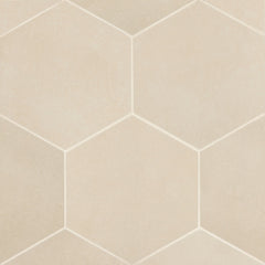 Badrosians Makoto 10" x 11.5" Hexagon Matte Tatami Beige