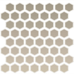 Daltile Color Wheel Mosaic 12" X 14" Hexagon Glossy Urban Putty