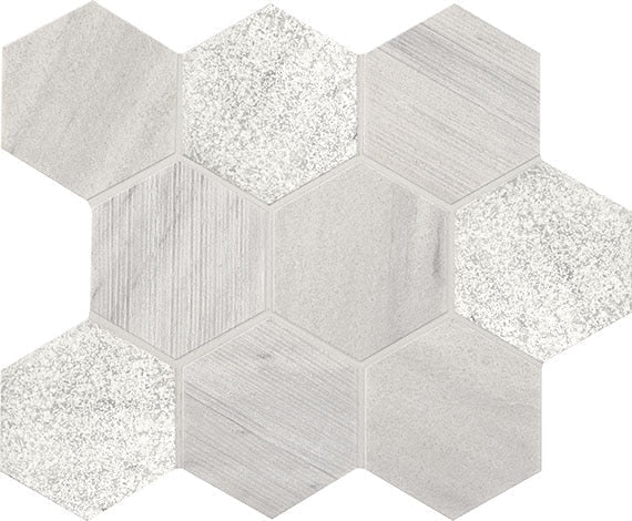 Marazzi Haven Point 4" X 4" Hexagon, Straight Edge Candid Heather