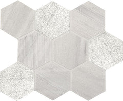 Marazzi Haven Point 4" X 4" Hexagon, Straight Edge Candid Heather