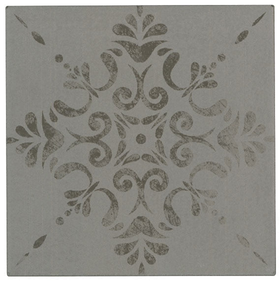 Marazzi Moroccan Concrete 8" X 8" Deco Aziza - Gray