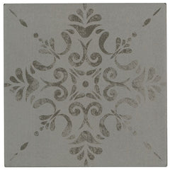 Marazzi Moroccan Concrete 8" X 8" Deco Aziza - Charcoal