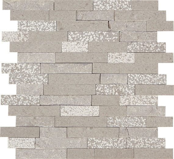 Marazzi Predella 12" X 12" Random Linear, Straight Edge Meta Silver