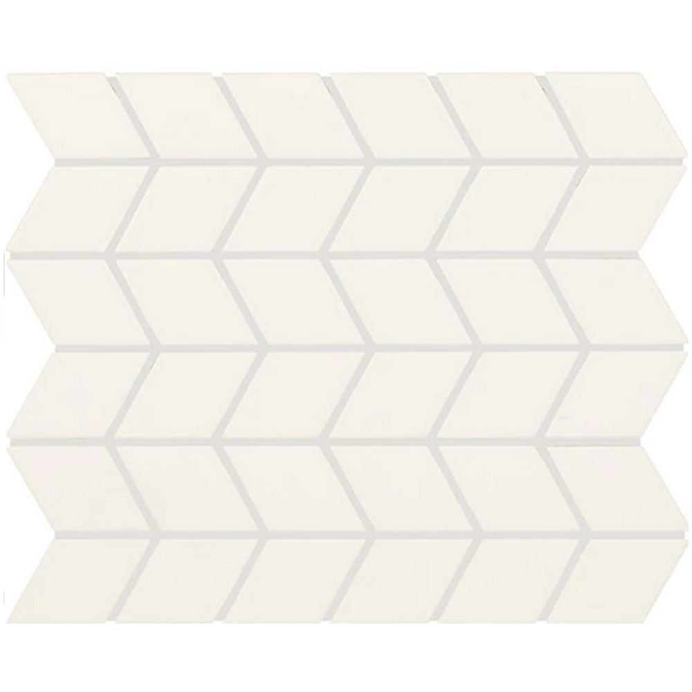 Daltile Color Wheel Retro 2" X 3" Chevron Matte Matte Arctic White