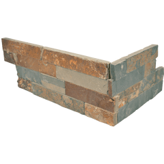 Bedrosians Stone Ledgers 6" X 24" Ledger Corner Natural Cleft Butterscotch