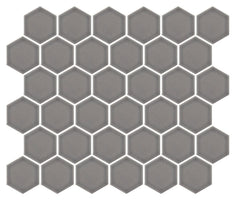 Emser Savvy 11"x12" Hexagon Mosaic 2"x2" Polished Silver