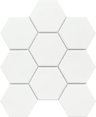 Emser Source 9"x10" Hexagon Mosaic 3" Pure White