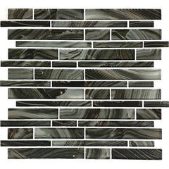 American Olean Refluence 12" X 12" Translucent Glass Mosaic Torrent