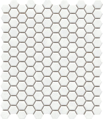 Emser Influence 10"x12" Hexagon Mosaic 1"x1" Matte White