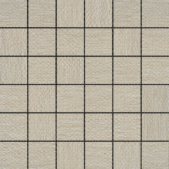 Emser Jute 12"x12" Mosaic 2"x2" Ivory