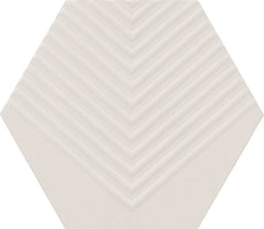 Marazzi Rhyme And Reason 4" X 5" Hexagon Ripple Mix  Bone