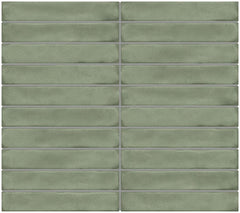 Daltile Artcrafted 12" X 10" Straight Joint Mosaic 1" X 6" Aloe