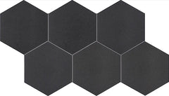 Marazzi Inyo 8"   Hexagon Microban Ink