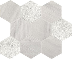 Marazzi Ascend Stone 14" X 12" Hexagon 4" X 4" Candid Heather