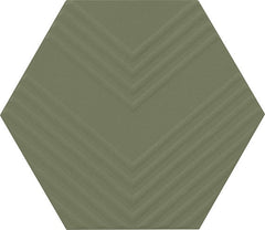 Marazzi Rhyme And Reason 4" X 5" Hexagon Ripple Mix  Artichoke