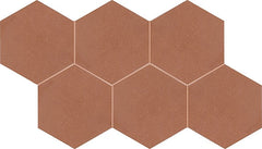 Marazzi Inyo 8"   Hexagon Microban Ember