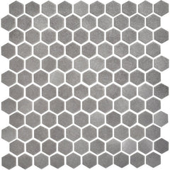 Daltile Uptown Glass 11" X 12" Hexagon Mosaic 1" Matte Matte Frst Moka