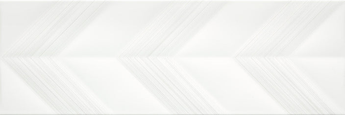 Emser Vertigo 10"x30"  Chevron White