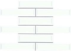 Emser Kinetic 11"x12" Beveled Mosaic 1.79"X7.68" Polished White