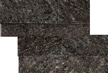 Emser Structure 6"x24" Ledgerstone Quartzite Stacked Corner Black