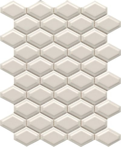 Emser Catch 10" X 13" Beveled Wide Hex Mosaic 2" X 2" Fawn 