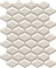 Emser Catch 10" X 13" Beveled Wide Hex Mosaic 2" X 2" Fawn 