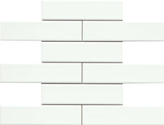 Emser Cognito 12"x12" Off-set Mosaic 2"x8" Polished Ice